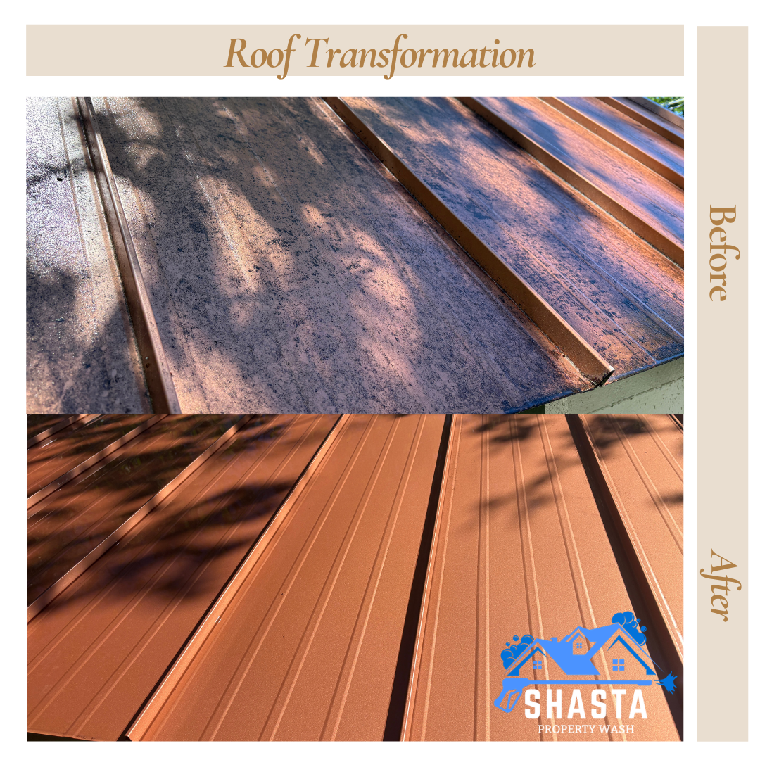 Amazing Metal Roof Cleaning Transformation in Mt. Shasta Ca