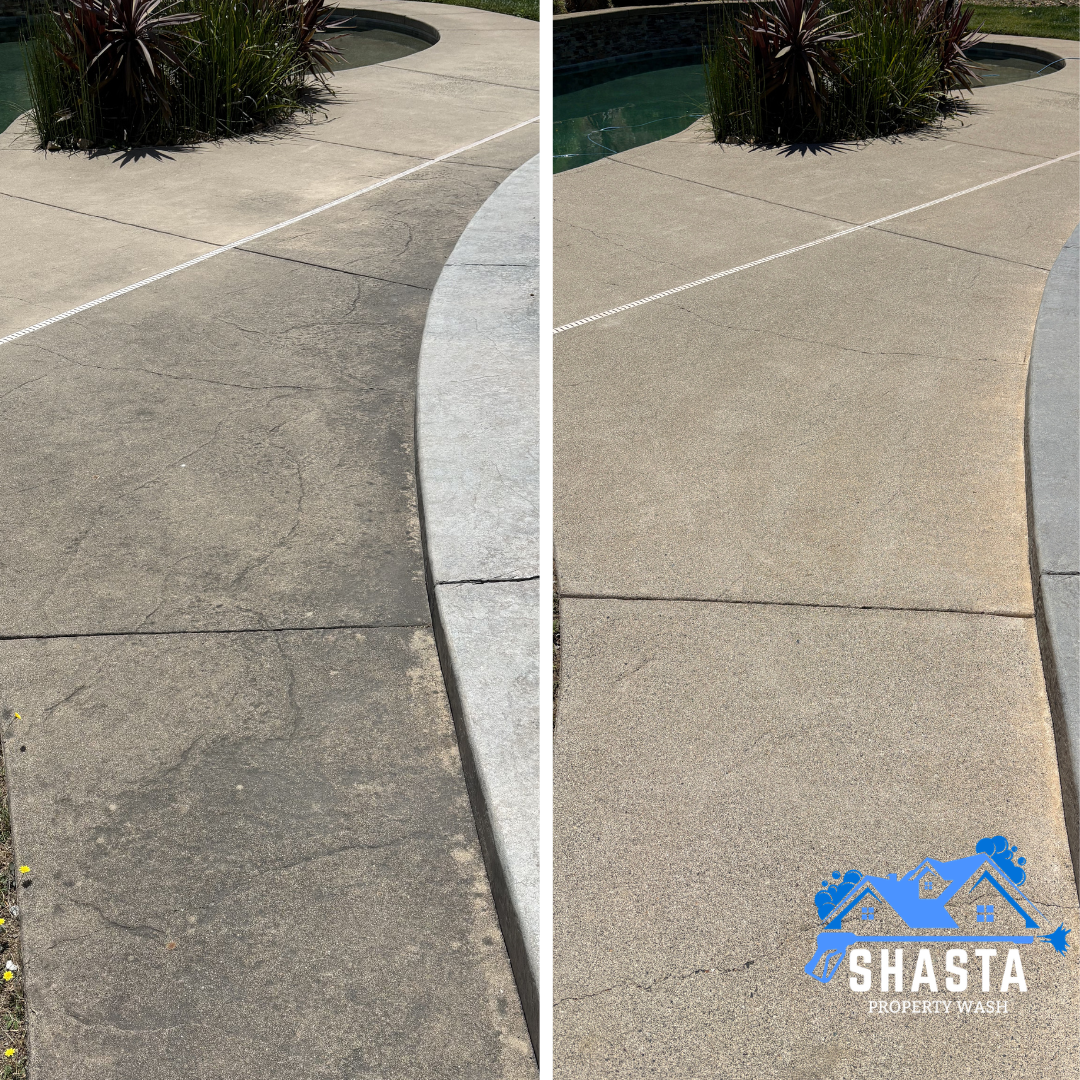 Concrete Patio Algae Cleaning Redding Ca