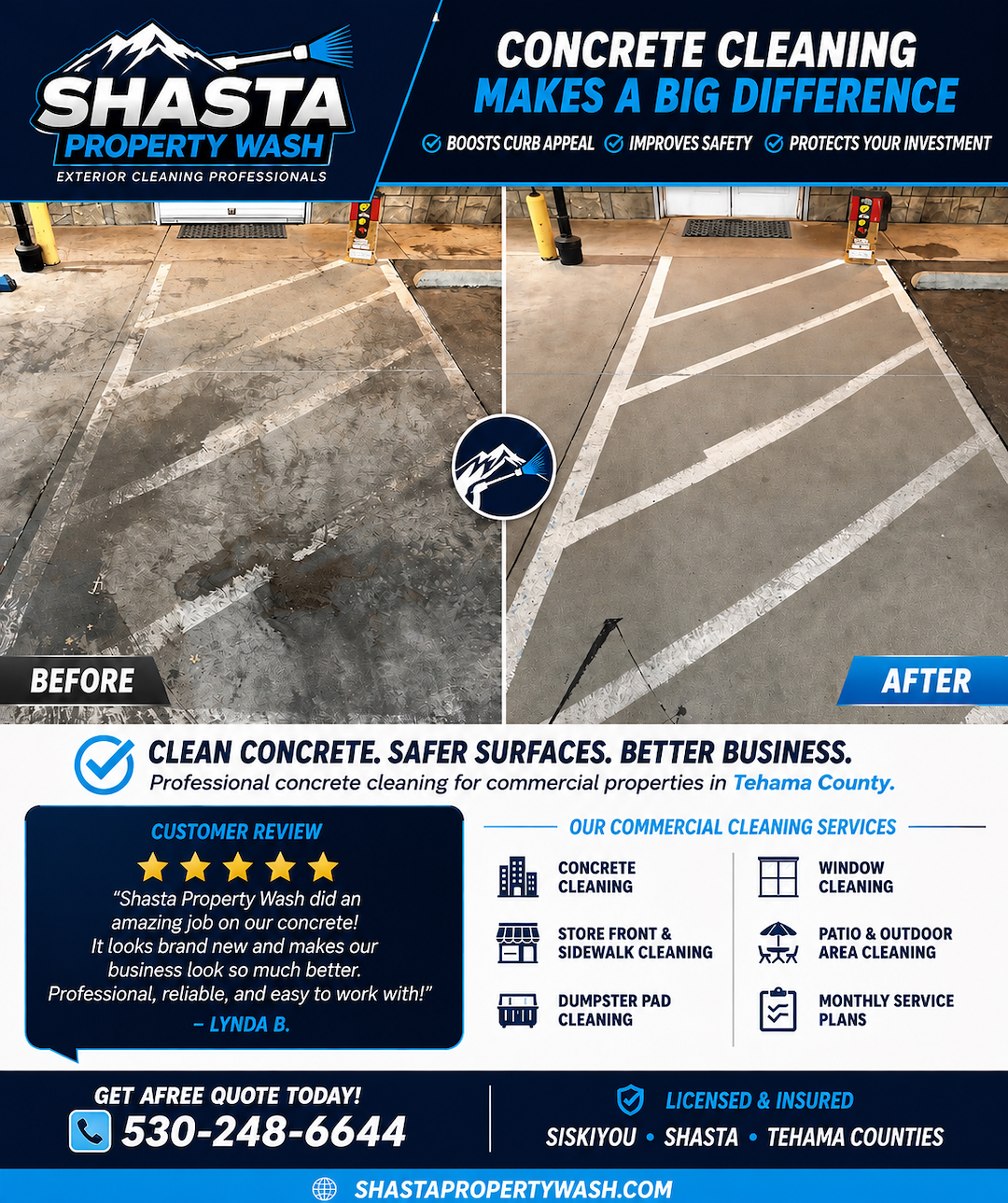 Gas Station Concrete Cleaning in Los Molinos Ca Thumbnail